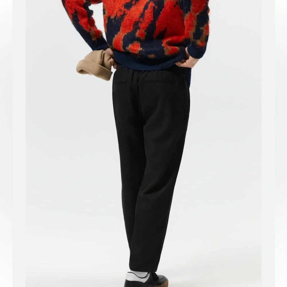 Jogger waist flannel pants - Picture 3 of 3